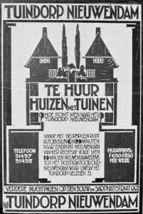 Poster Huizen Te Huur In Tuindorp Nieuwendam